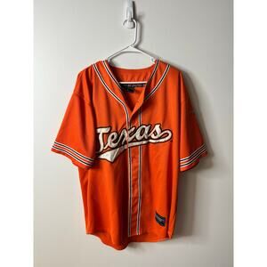 Texas Longhorns Baseball Jersey Mens Large NCAA Steve and Barrys Orange